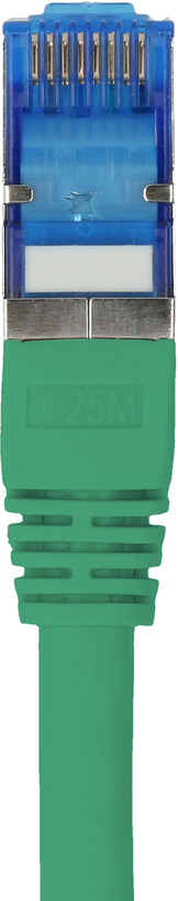 Câble patch RJ45 S/FTP Cat6a, 20 m, vert