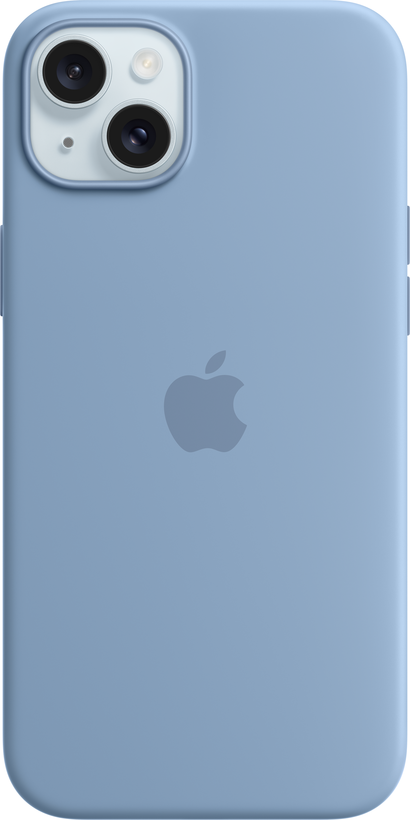 Custodia iPhone 15 Plus silicone blu inv