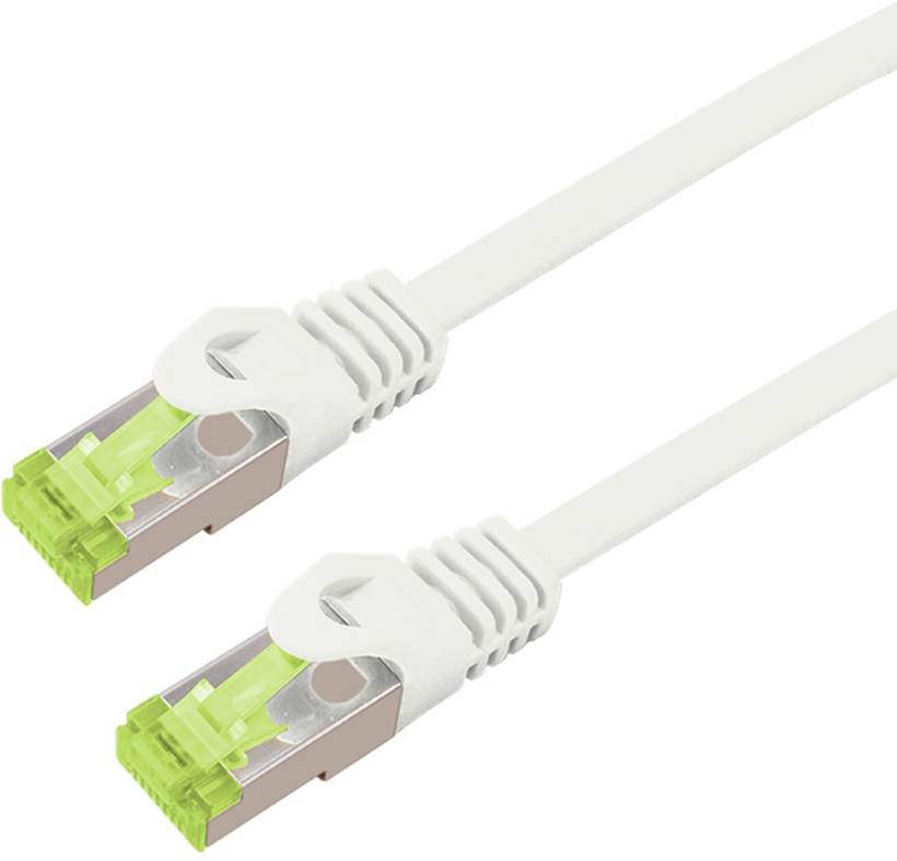 Patch kabel RJ45 S/FTP Cat6a 0,5 m bílý