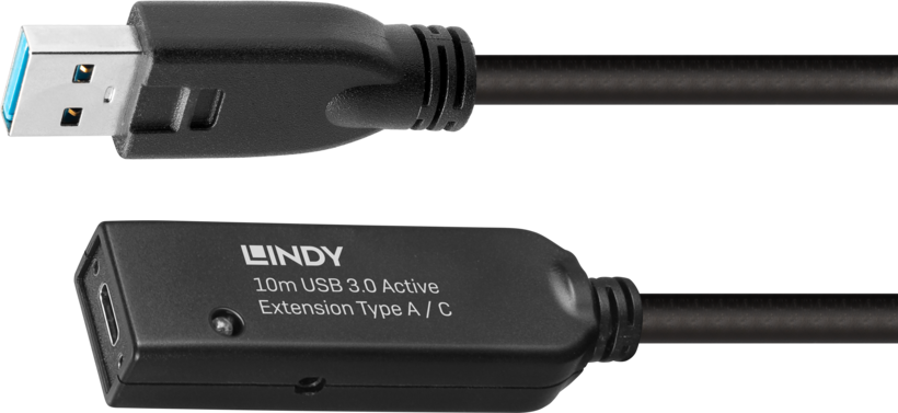 Prolongamento activo LINDY USB C-A 10m