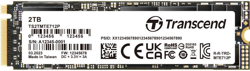 Transcend MTE712P PCIe M.2 2 TB SSD