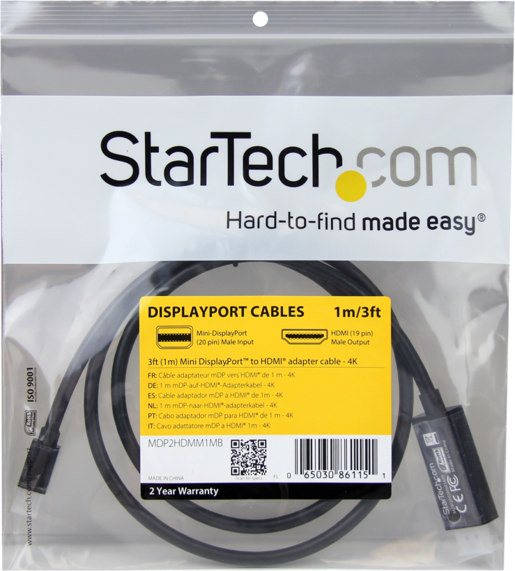 Câble StarTech mini DP - HDMI, 1 m