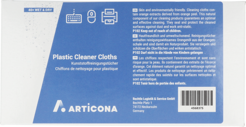 ARTICONA Plastic Cleaner Cloth 40 pcs.