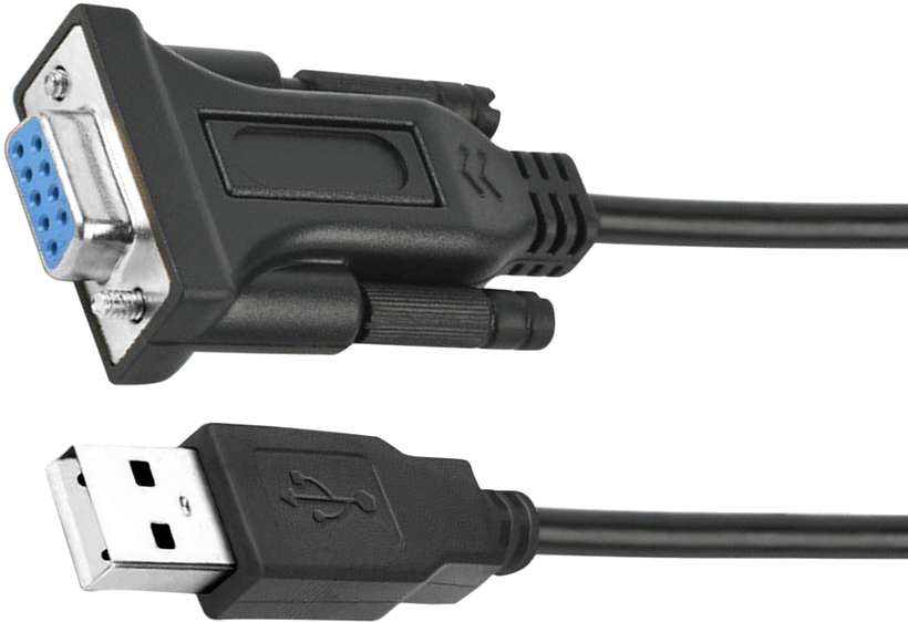 DB9 (RS232) - USB-A f/m adapter 1,8m