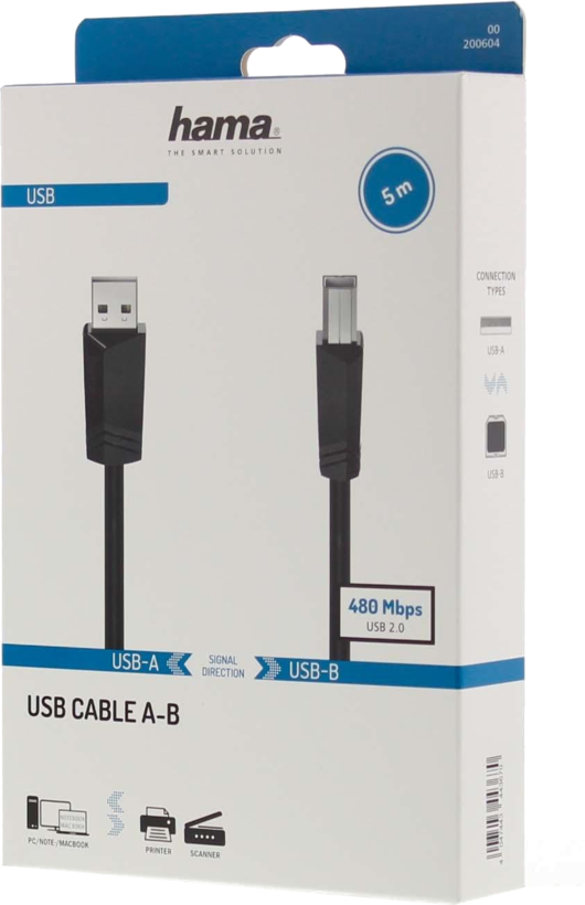 Hama USB Typ A - B Kabel 5 m