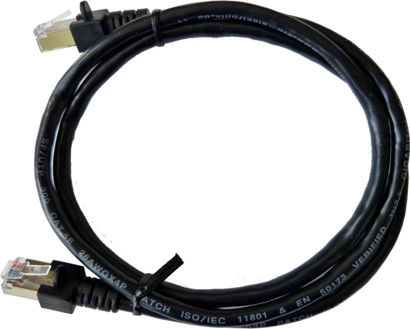 Patch Cable RJ45 SF/UTP Cat5e 2m Black