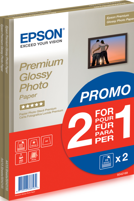 Papel fo. Epson Premium Glossy 210x297mm
