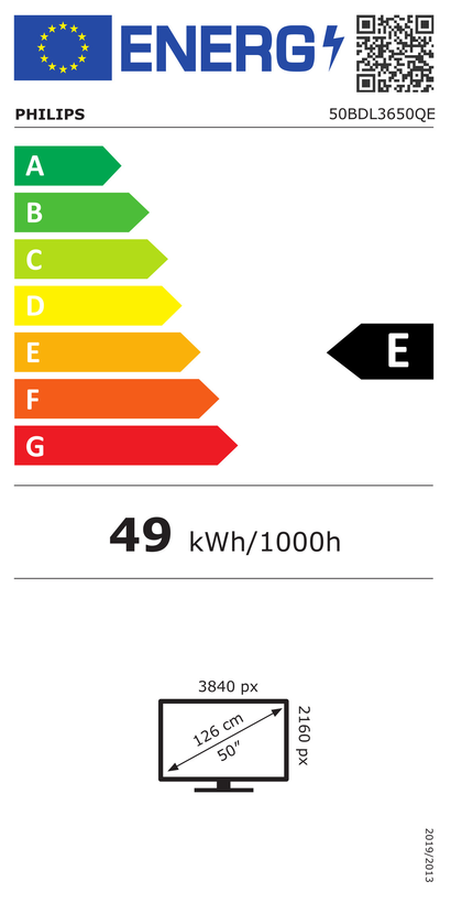 Philips 50BDL3650QE Display