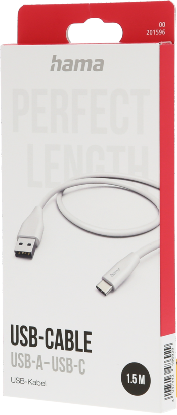 Câble USB Hama type C - A, 1,5 m
