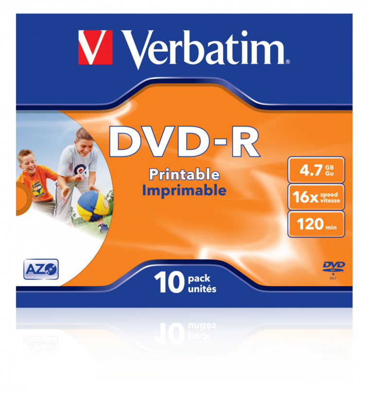 Verbatim DVD-R 4,7 GB 16x Inkjet JC (10)