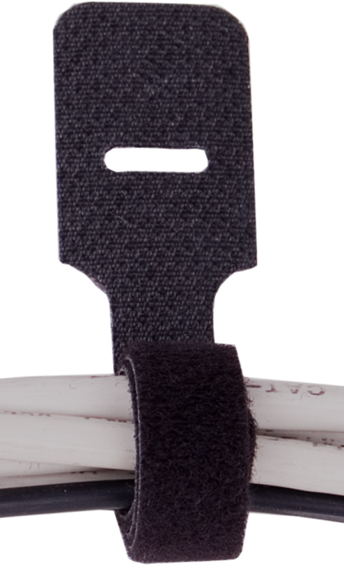Hook-and-Loop Cable Ties 250x12mm Bk 10x