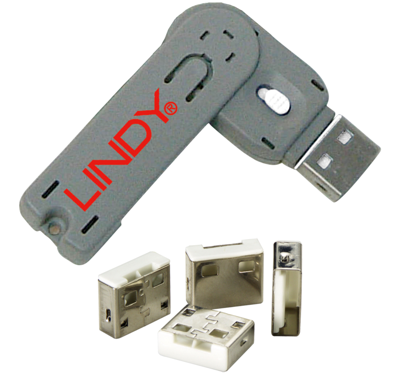 Buy LINDY USBA Port Blocker 4x/1x Key (40454)