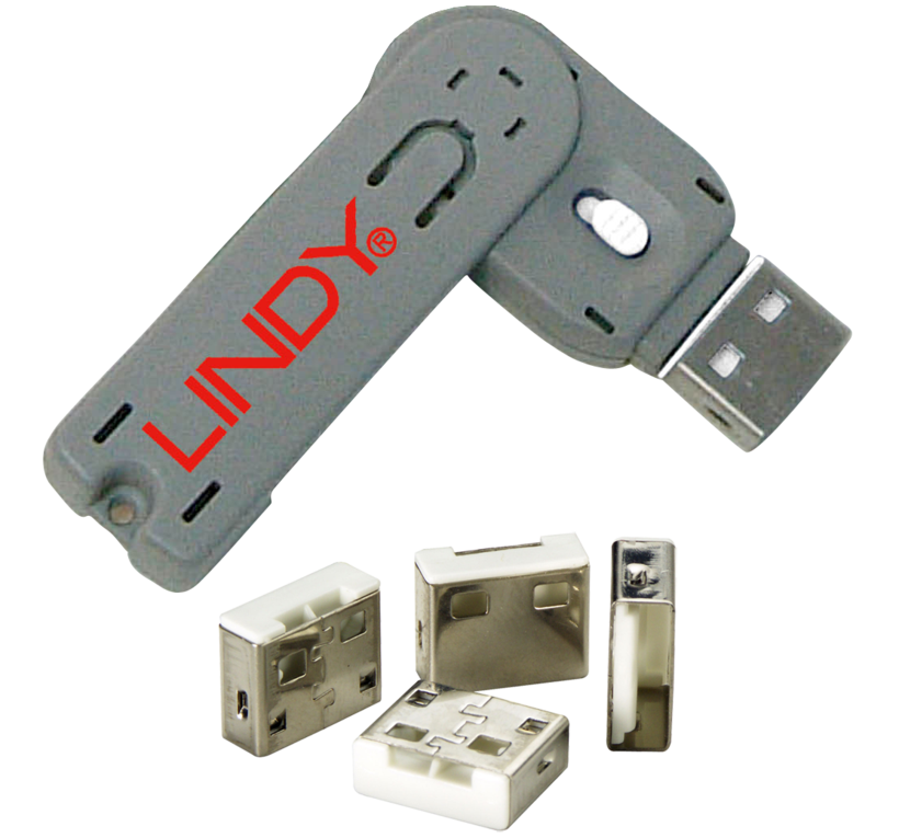 USB Typ A Port Schloss 4Stk+1Schlüssel