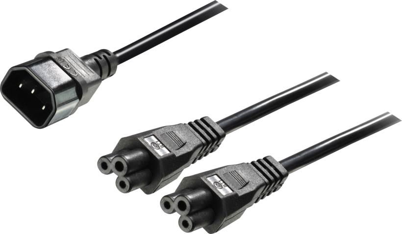 Power Cable 1x C14 - 2x C5 2.5m