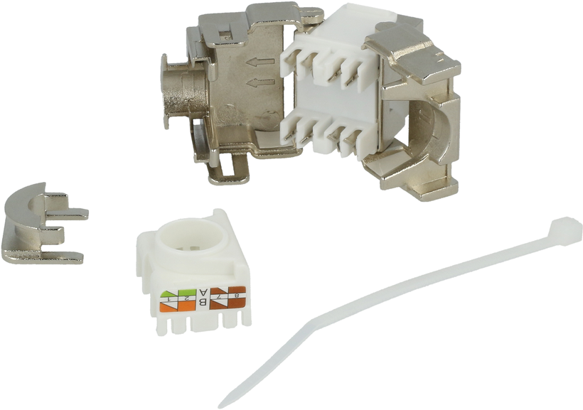 Keystone Jack 1x RJ45 STP Cat6a