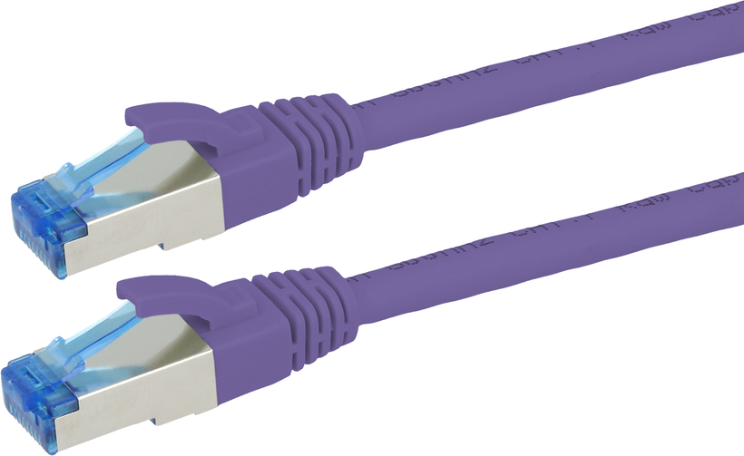 Patch Cable RJ45 S/FTP Cat6a 0.25m Purp.