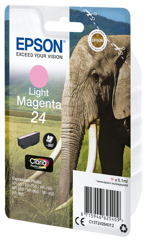 Tinteiro Epson 24 Claria magenta-claro