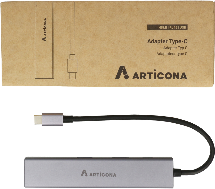 ARTICONA Adapter Type-C - HDMI/RJ45/USB