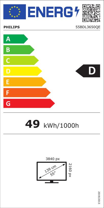 Philips 55BDL3650QE Display