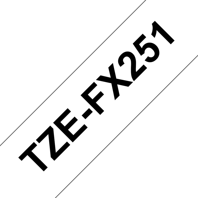 Ruban Brother TZe-FX251 24mmx8m blanc