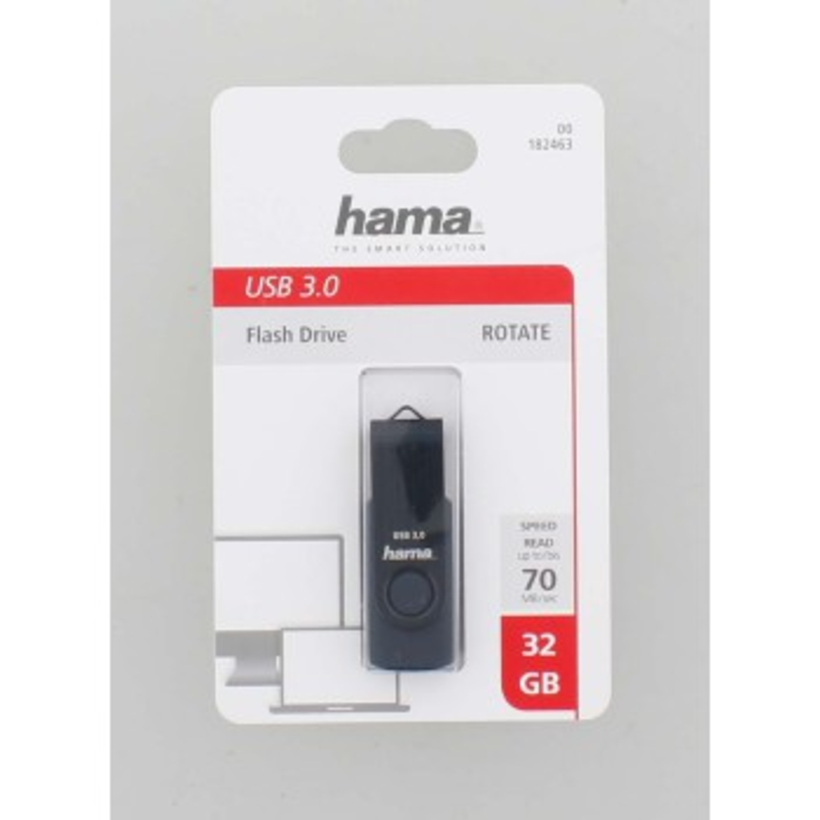 Clé USB 32 Go Hama Rotate, bleu pétrole