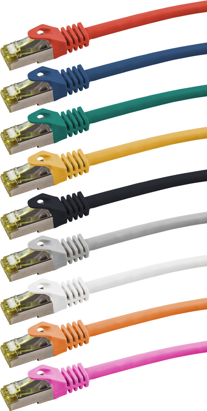 Cavo patch S/FTP Cat6a RJ-45 1 m giallo