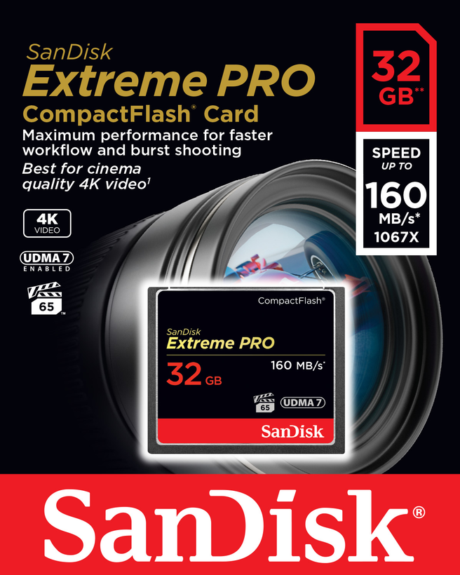 Cartão CF SanDisk Extreme Pro 32 GB