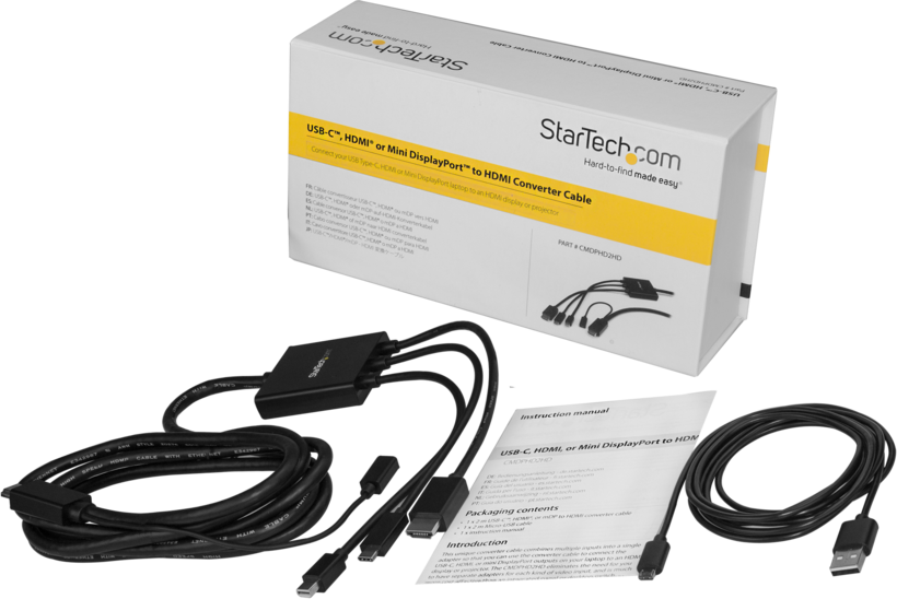 StarTech HDMI/Mini DP/C-HDMI Cable 2m