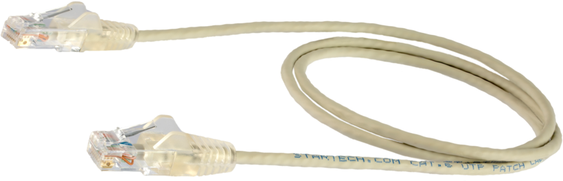 Cabo patch RJ45 U/UTP Cat6 2 m cinzento