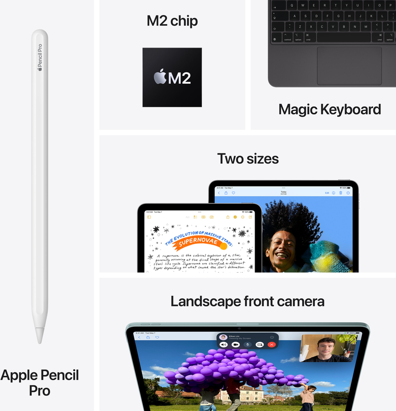 Apple 13" iPad Air M2 5G 128 GB blau
