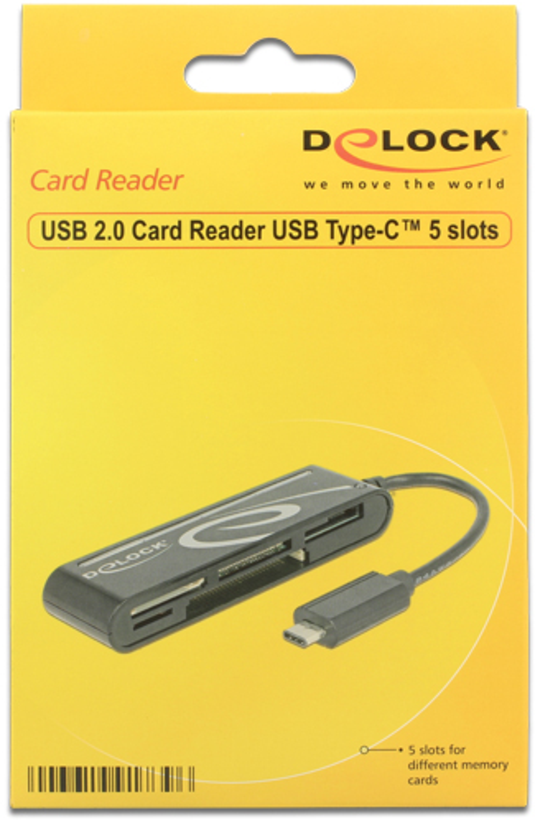 Lecteur de cartes Delock USB 2.0 type C