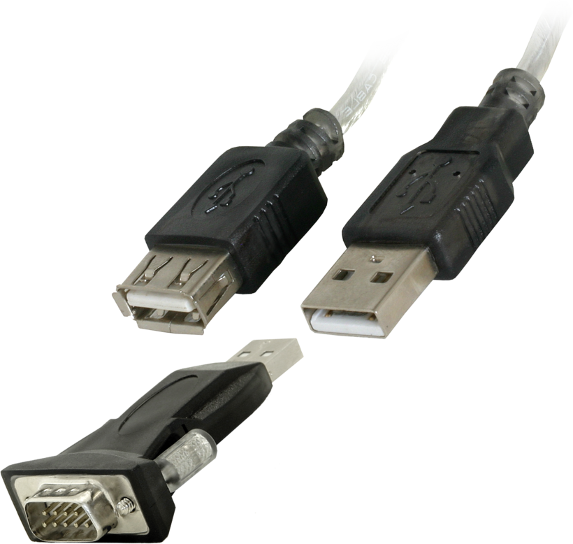 DB9 (RS232) (m) - USB-A (m) adapter