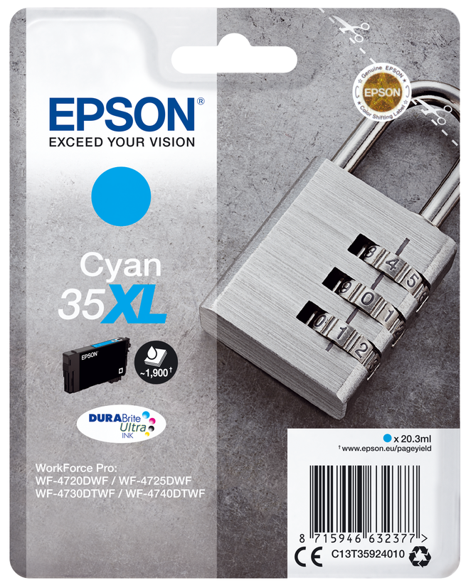 Epson 35XL tinta, cián