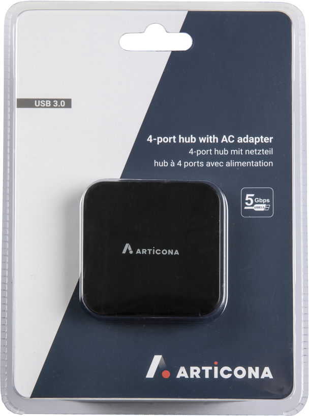 ARTICONA USB 3.0 Hub 4-port Black