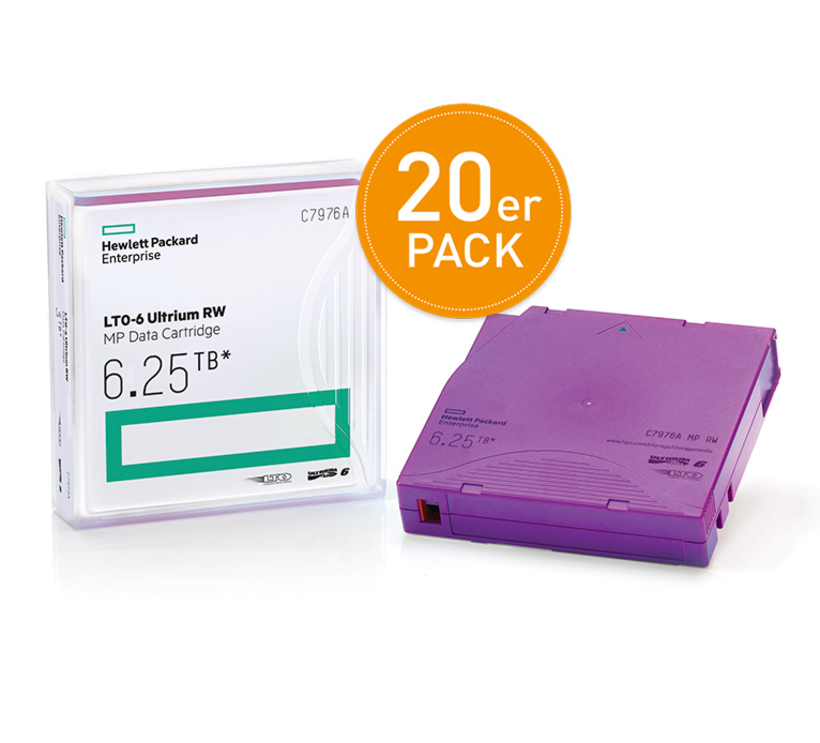 HPE LTO-6 Ultrium (MP) Tape 20 St