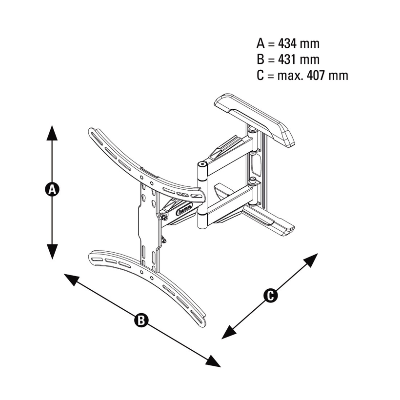 Hama FULLMOTION XL Wall Mount