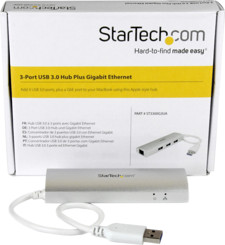 StarTech USB 3.0 3 port hub + GbEthernet