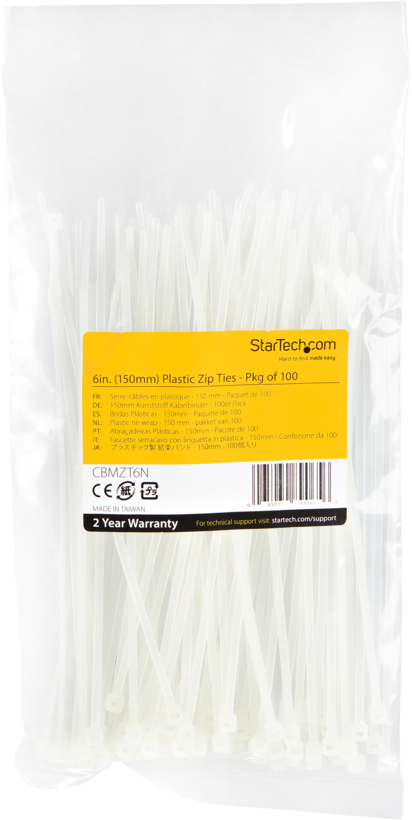 Cable Ties 152x3mm(LxW) White 100x