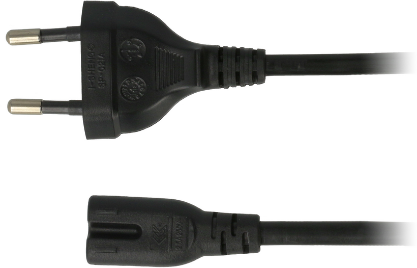 Power Cable Local/m - C7/f 2m Black