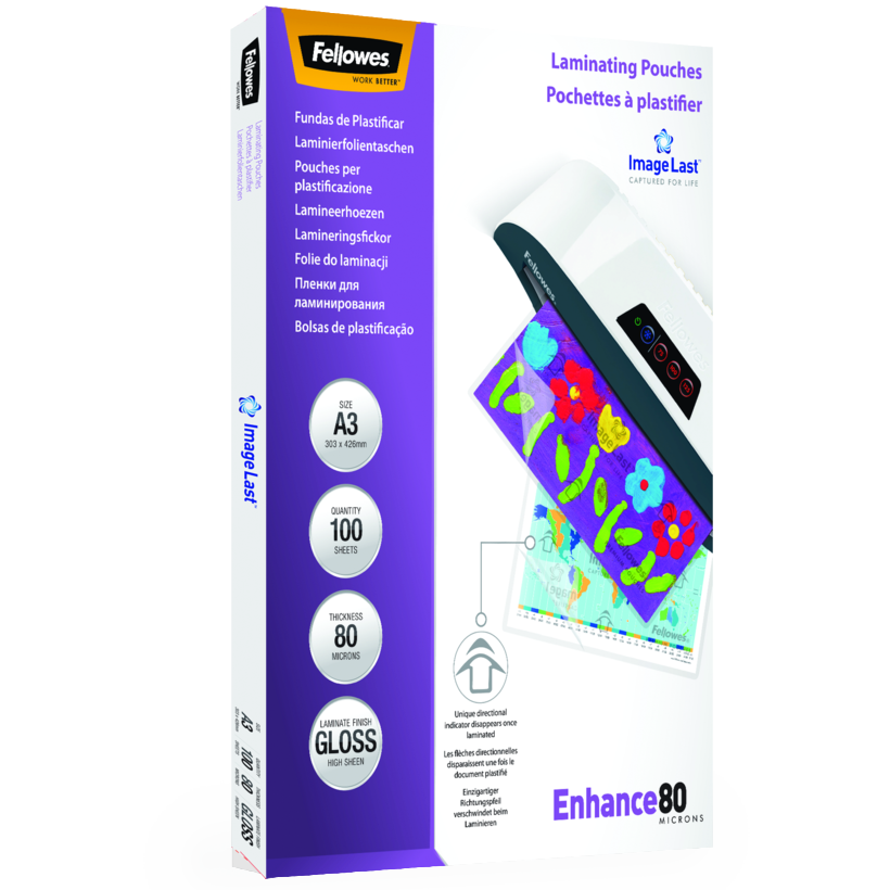 Fellowes A3 80µ Laminating Pouches x100