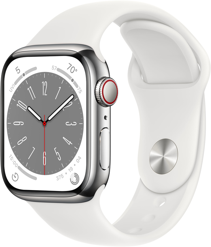 Apple Watch S8 GPS+LTE 41mm Stahl silber (MNJ53FD/A) kaufen