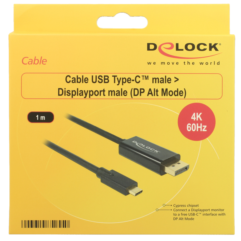 Cable USB Type-C/m - DisplayPort/m 1m