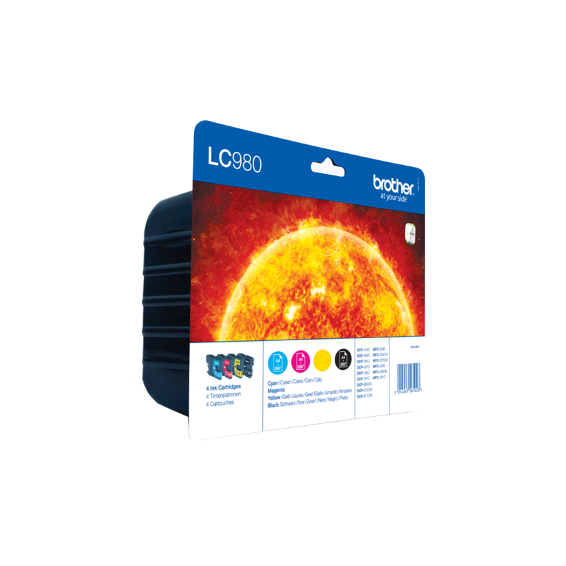 Brother LC-980 Ink BK/C/Y/M Value Pack