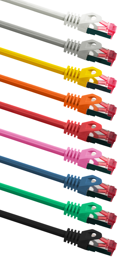 Cabo patch RJ45 S/FTP Cat6 7,5 m magenta