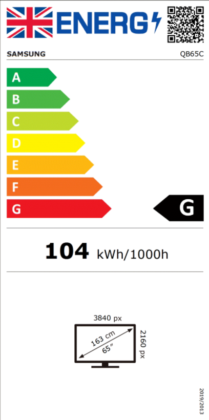 Samsung QB65C Smart Signage Display