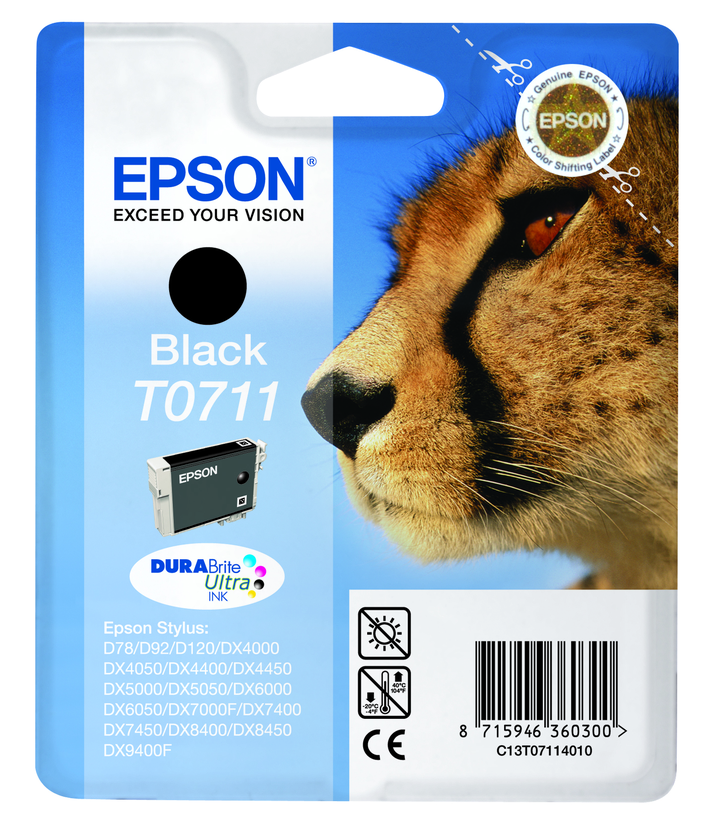 Epson T0711 tintapatron, fekete