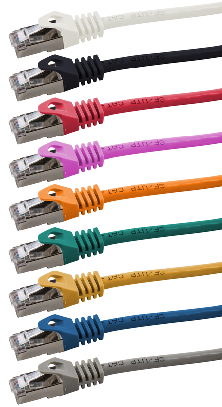 Patch Cable Cat5e,SF/UTP, 10 m, Yellow
