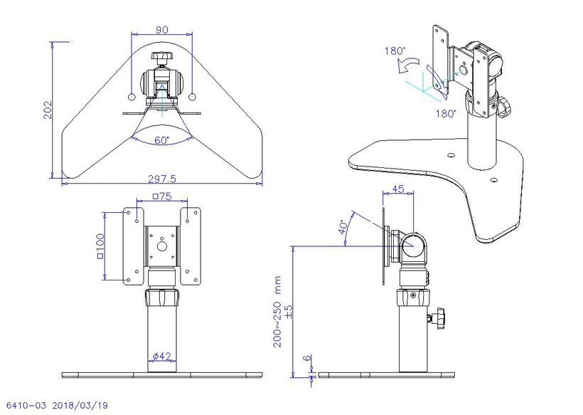 ARTICONA LCD Monitor Standfuß