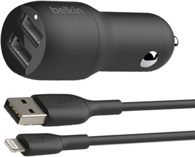 Belkin Dual USB-A Kfz-Ladegerät schwarz