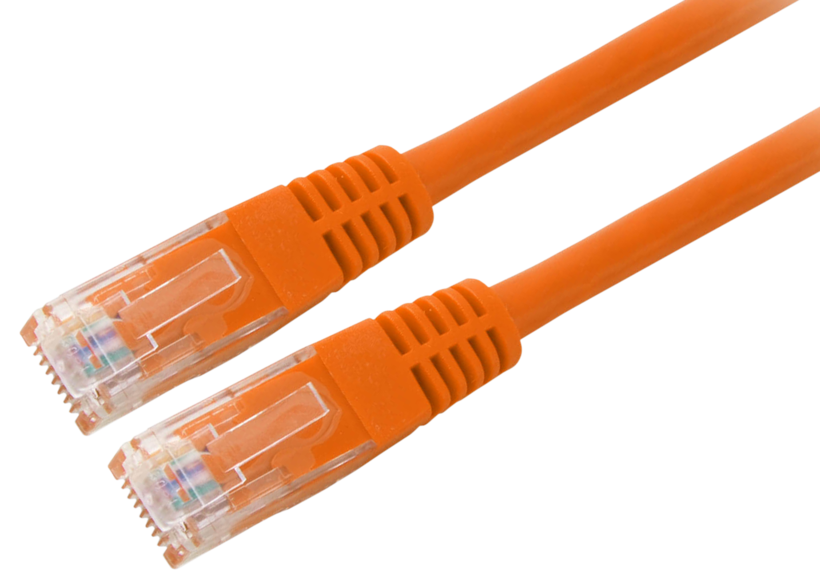 Câble patch RJ45 U/UTP Cat5e 1 m, orange